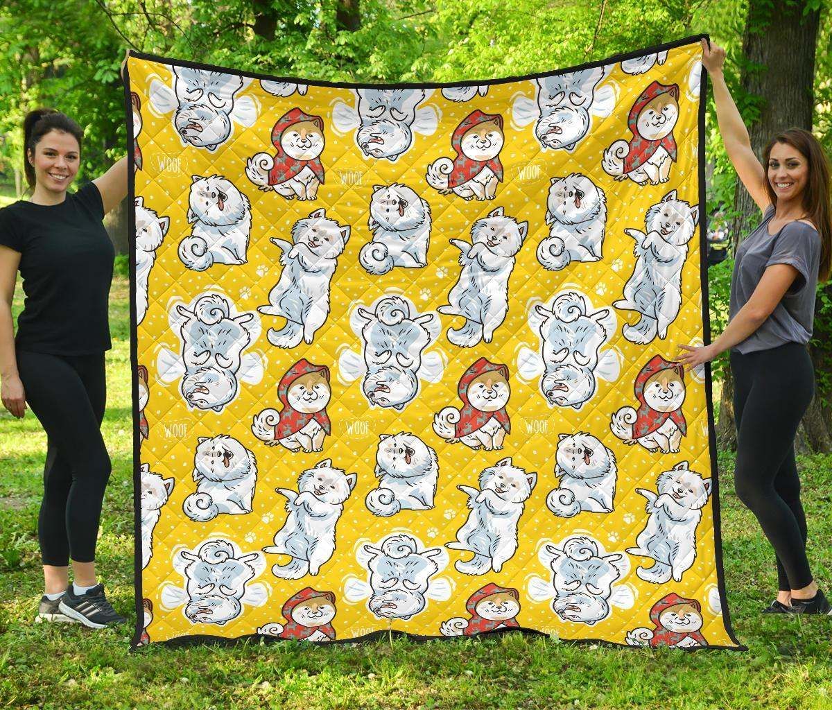 Somoyed Dog CL12100610MDQ Quilt Blanket