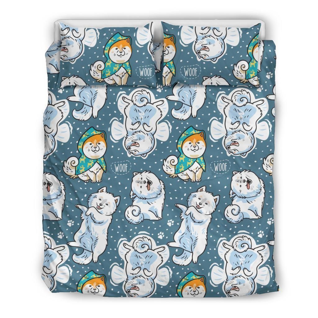 Somoyed Dog Print Bedding Set