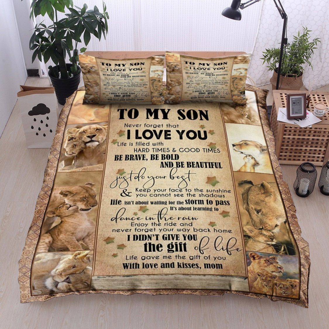 Son And Mom Lion Bedding Set