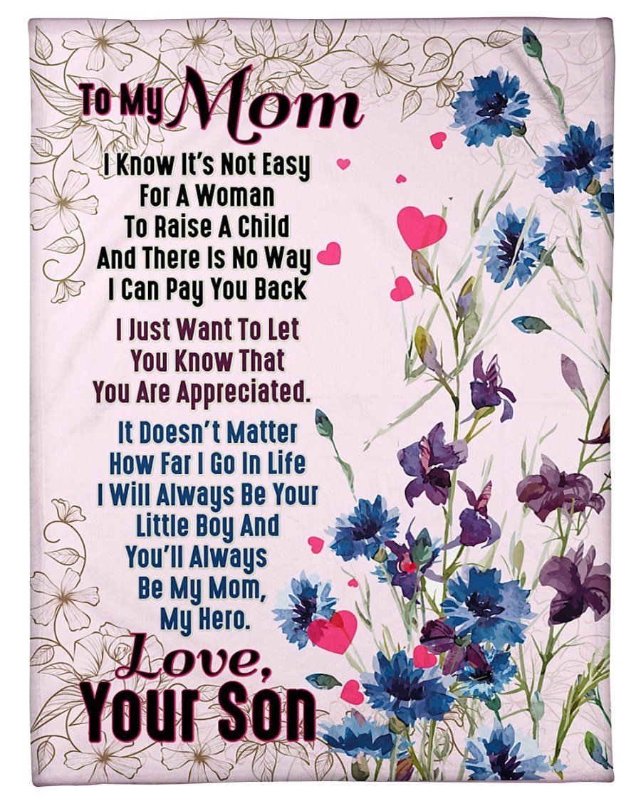 Son Giving Mom You Are Appreciated Fleece Blanket Fleece Blanket