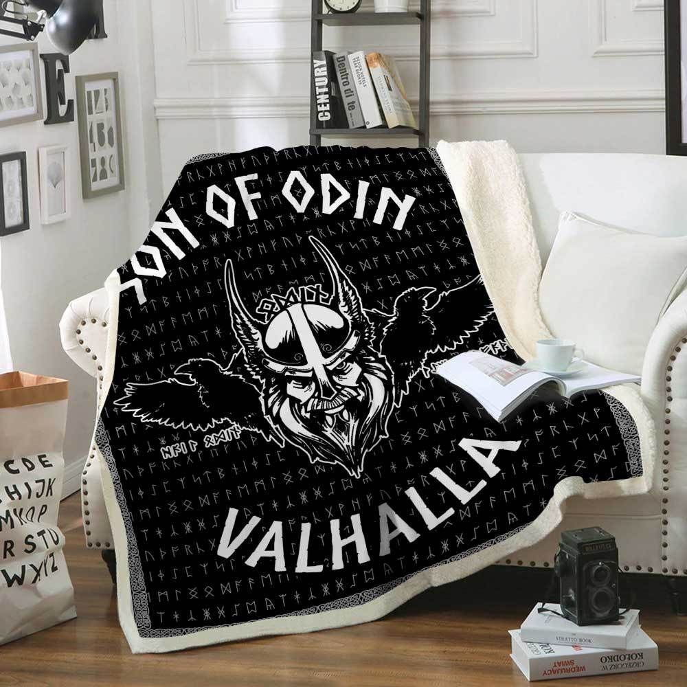 Son Of Odin Viking Sherpa Fleece Blanket