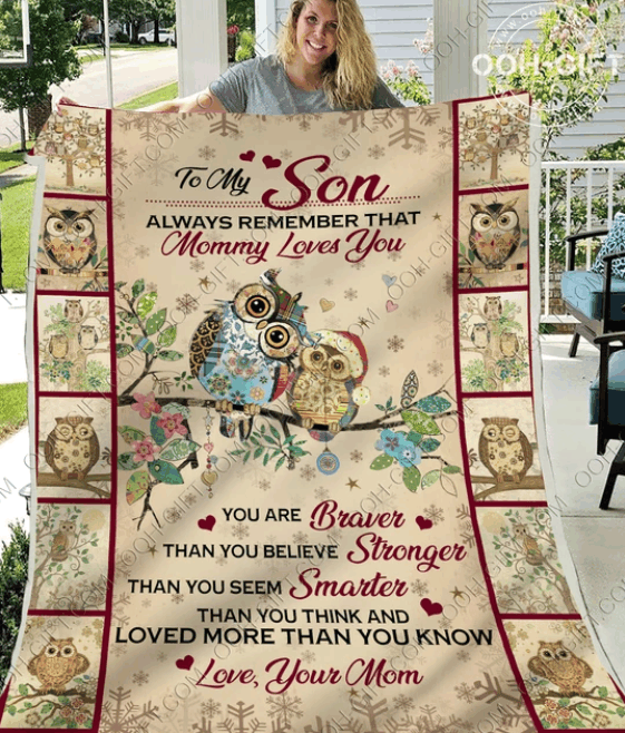 Son Owl Sherpa Fleece Blanket