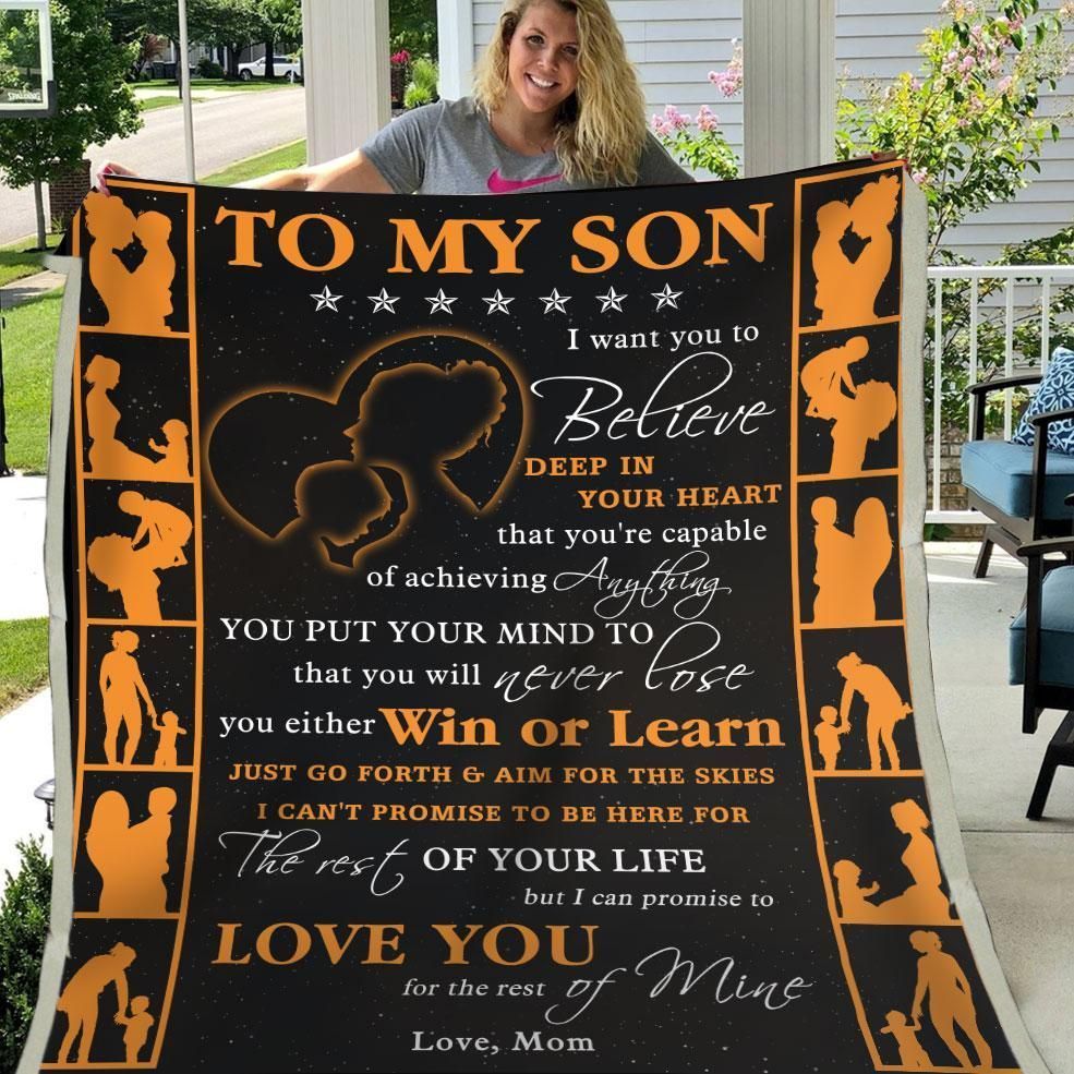 Son Promise To Love You For The Rest Of Mine Sherpa Fleece Blanket