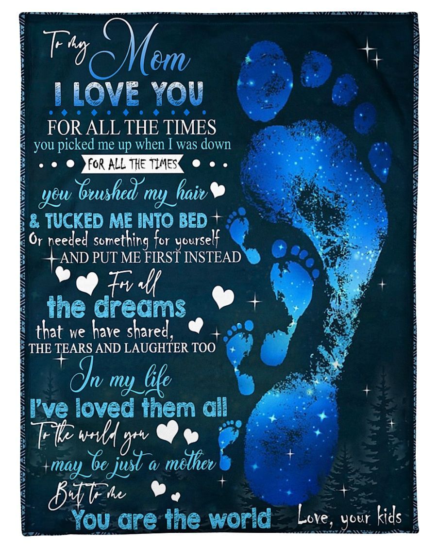 Son To Mom For All The Dreams Sherpa Fleece Blanket