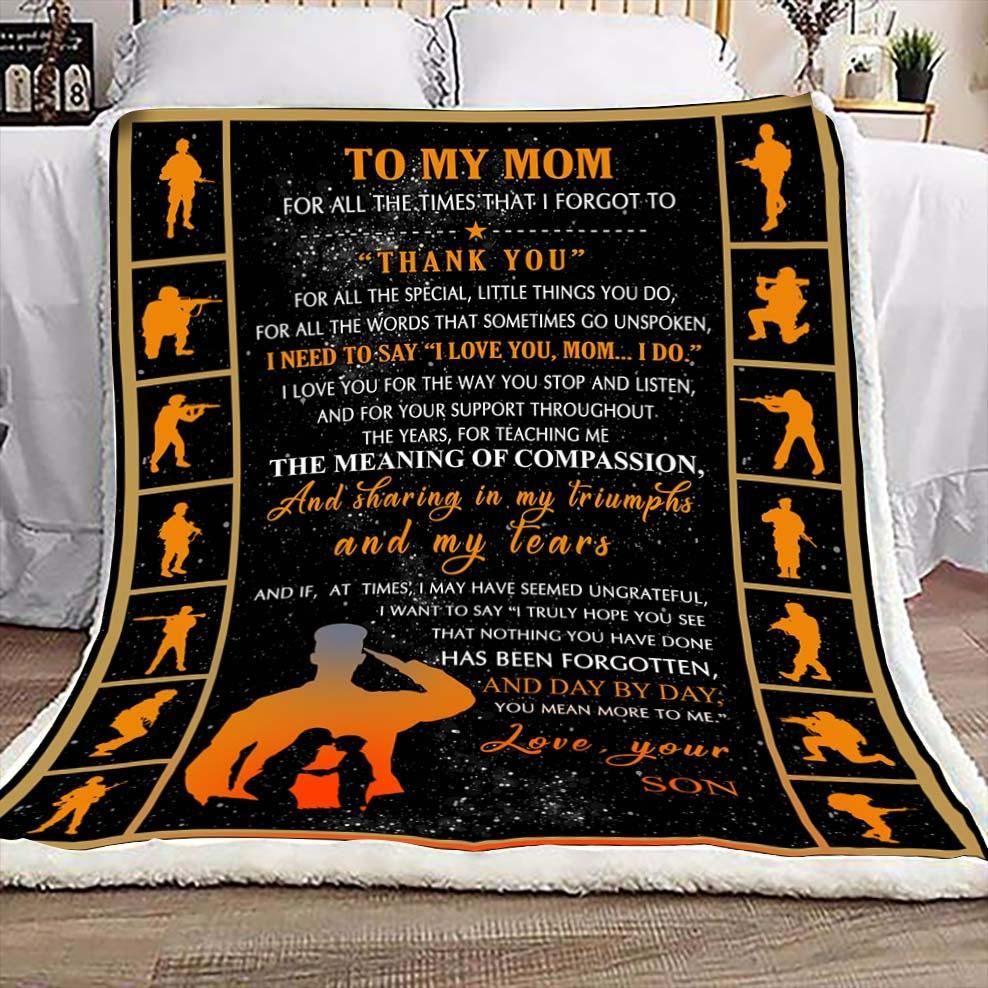 Son To Mom For All The Times Quilt Blanket DHC3101274LT