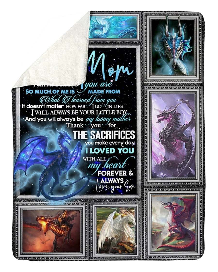 Son To Mom For Mom Fleece Blanket