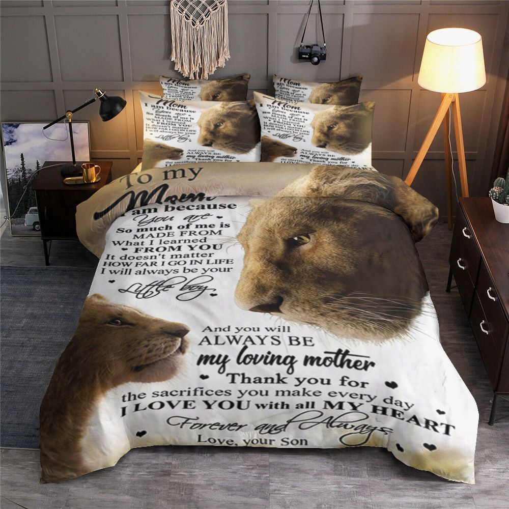Son To Mom Lion Bedding Set