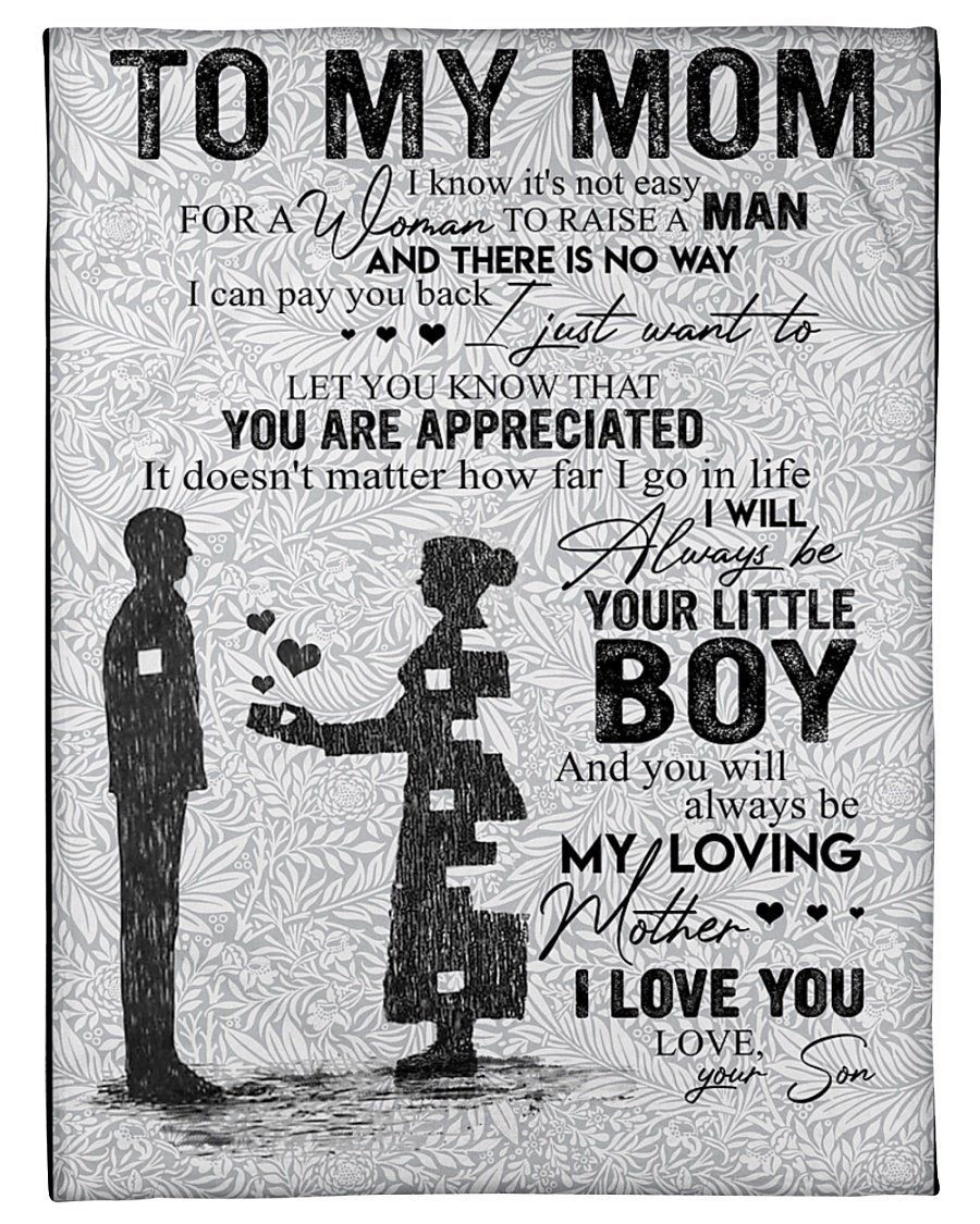 Son To My Mom Always Be My Loving Mother Fleece Blanket Fleece Blanket