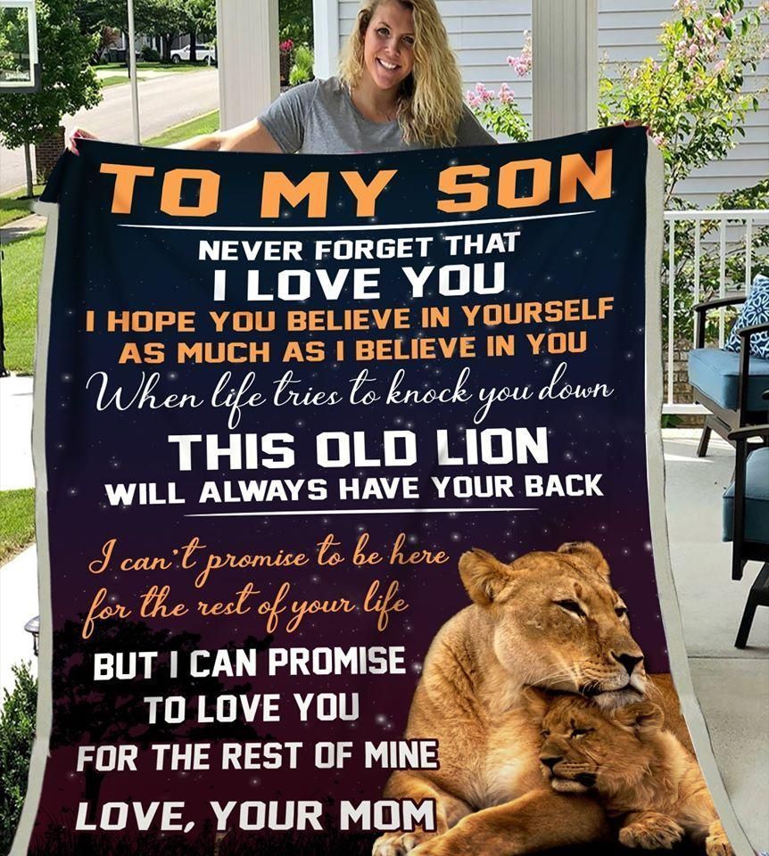 Son To My Son Never Forget That I Love You I Hope You Believe In Yourself Christmas Gift Sherpa Fleece Blanket