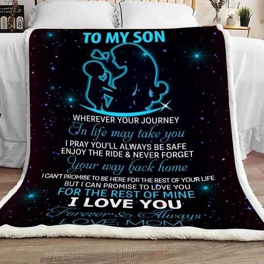 Son To My Son Wherever Your Journey In Life May Take You Sherpa Fleece Blanket