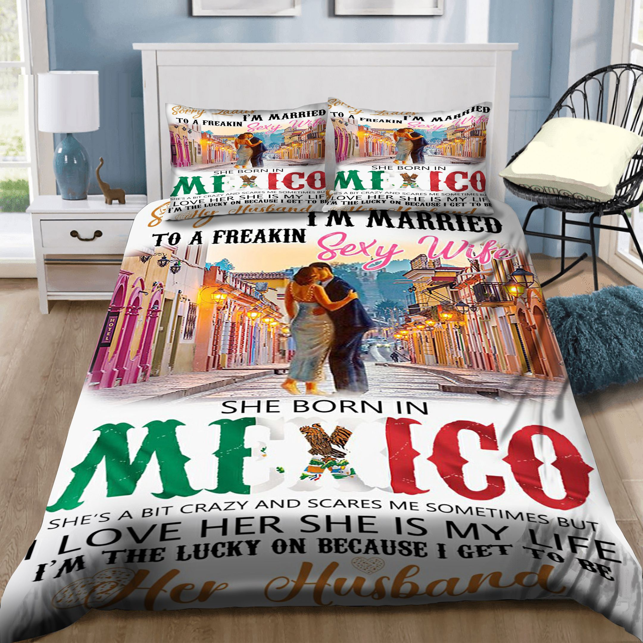 Sorry Ladies Im Married To Freakin Sexy Wife Bedding Set