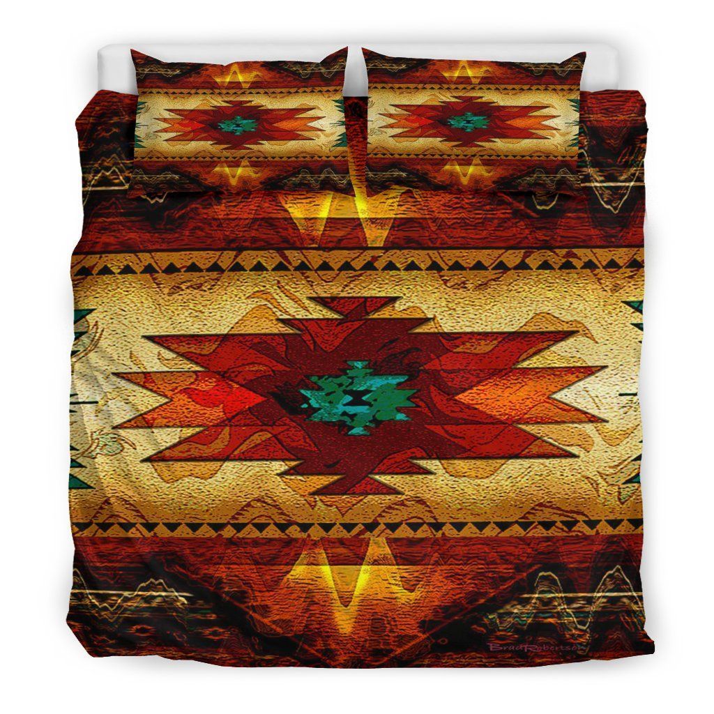 Southwest Brown Symbol Native American Bedding Set
