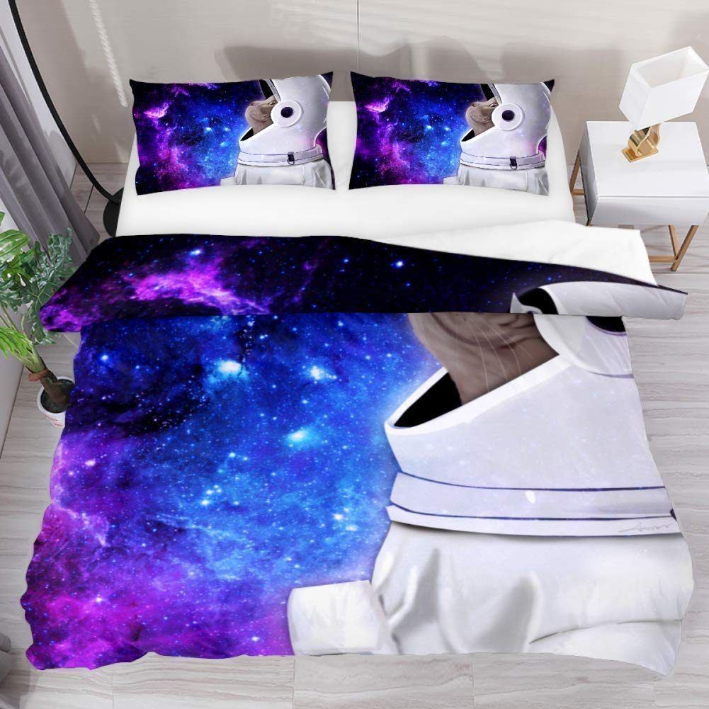 Space Astronaut Cat Bedding Set