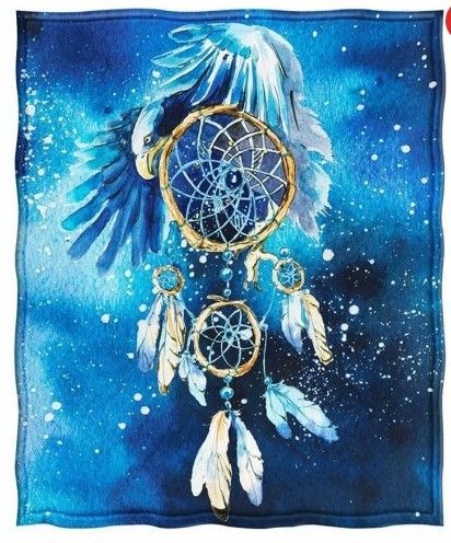Space Dreamcatcher Sherpa Fleece Blanket