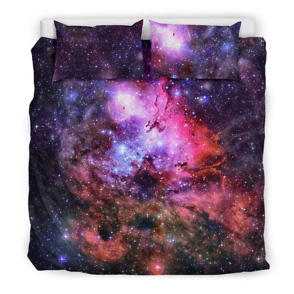 Space Galaxy Purple Stardust Cool Design Comfortable Bedding Set