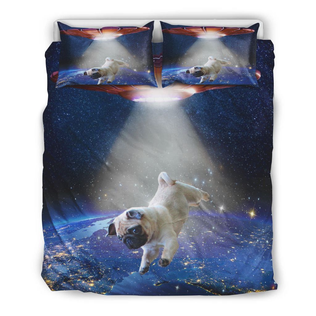 Space Pug Galaxy Funny Pug Bedding Set