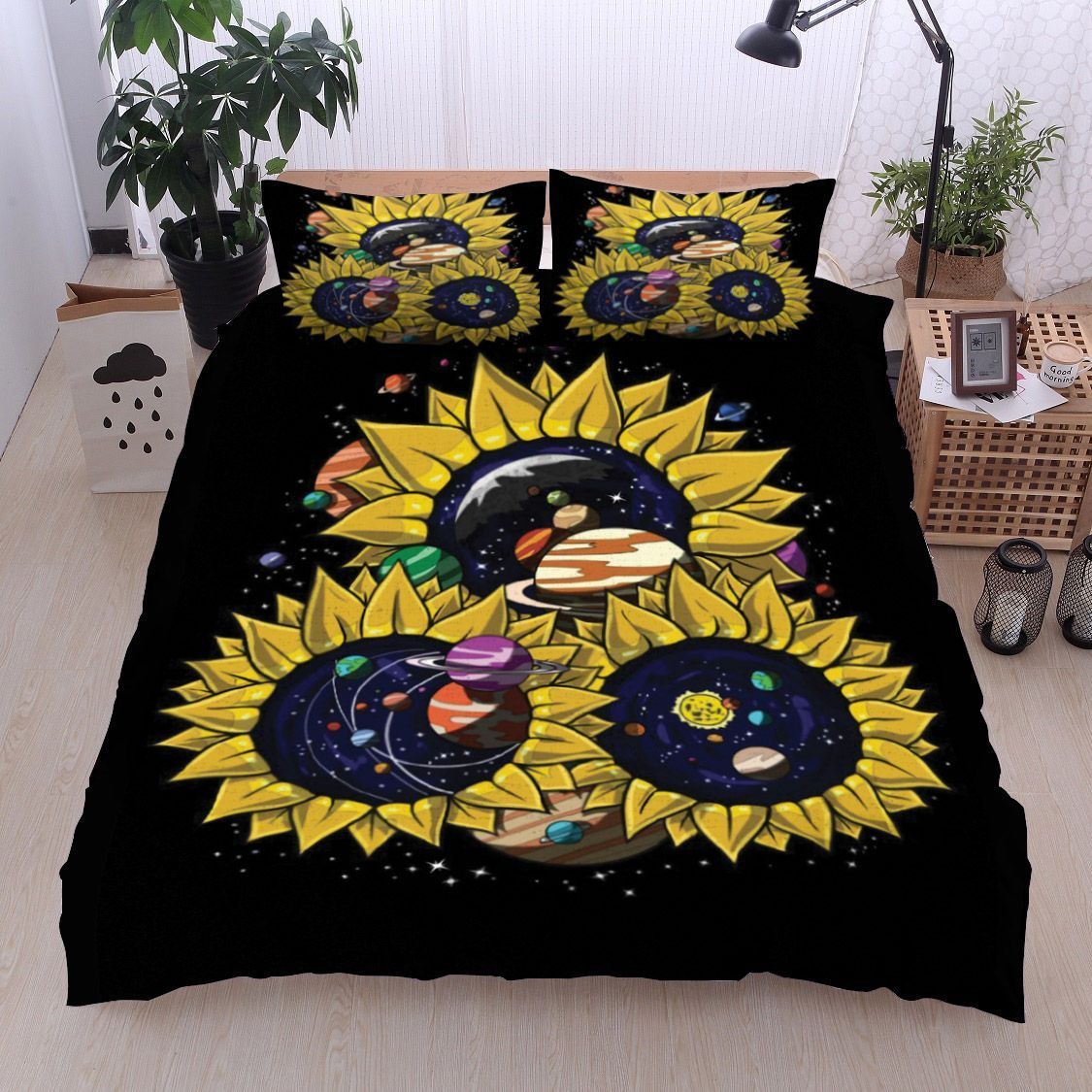 Space Sunflowers Bedding Set