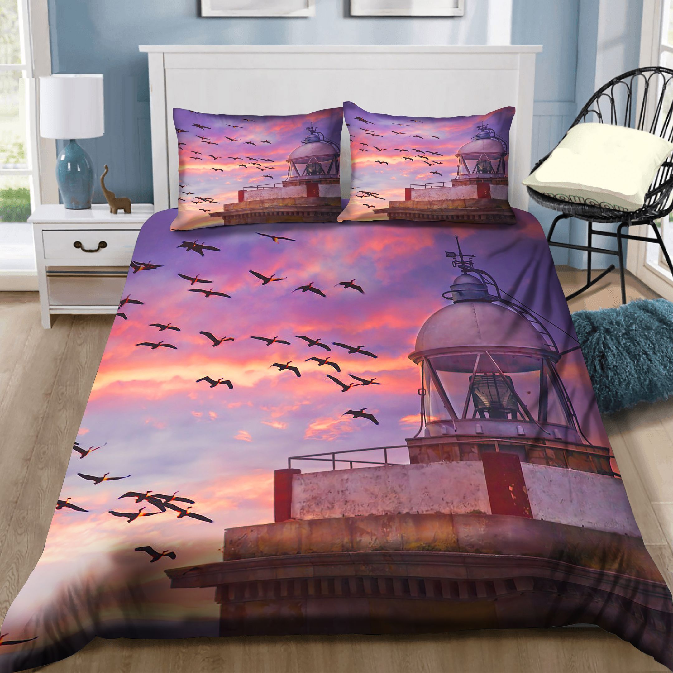 Spain Sunrise Sunset Time Bedding Set