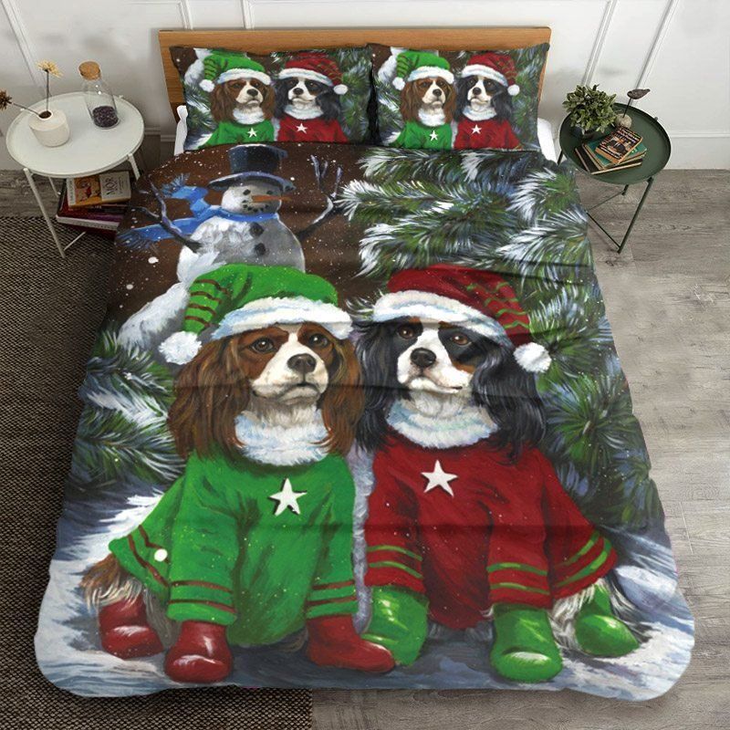 Spaniel Snowman Bedding Set