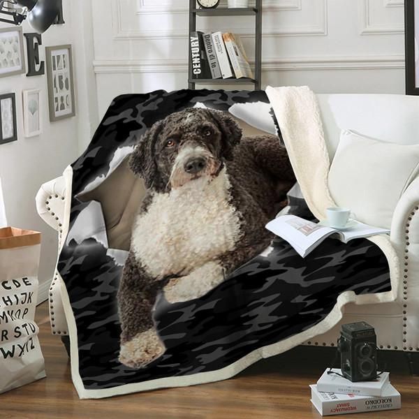 Spanish Water Dog Sherpa Fleece Blanket