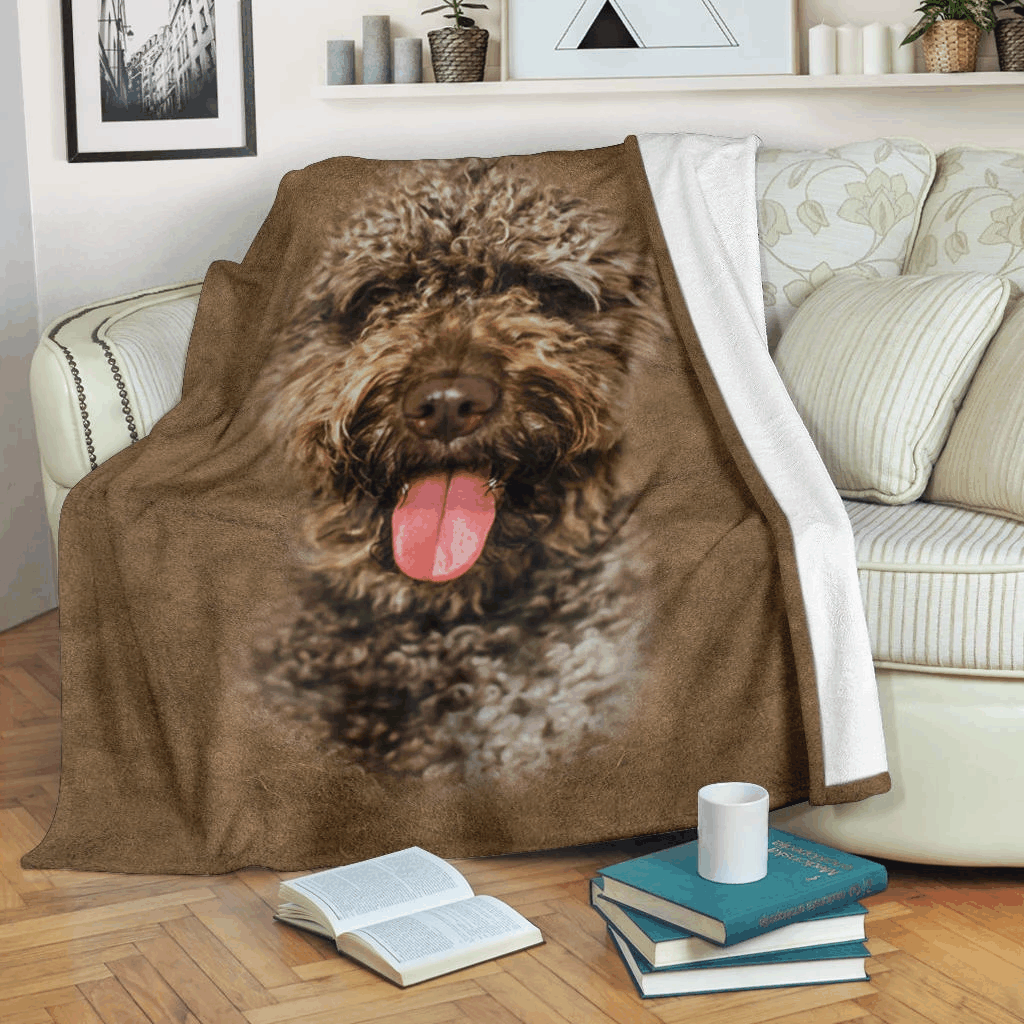 Spanish Water Dog Sherpa Fleece Blanket