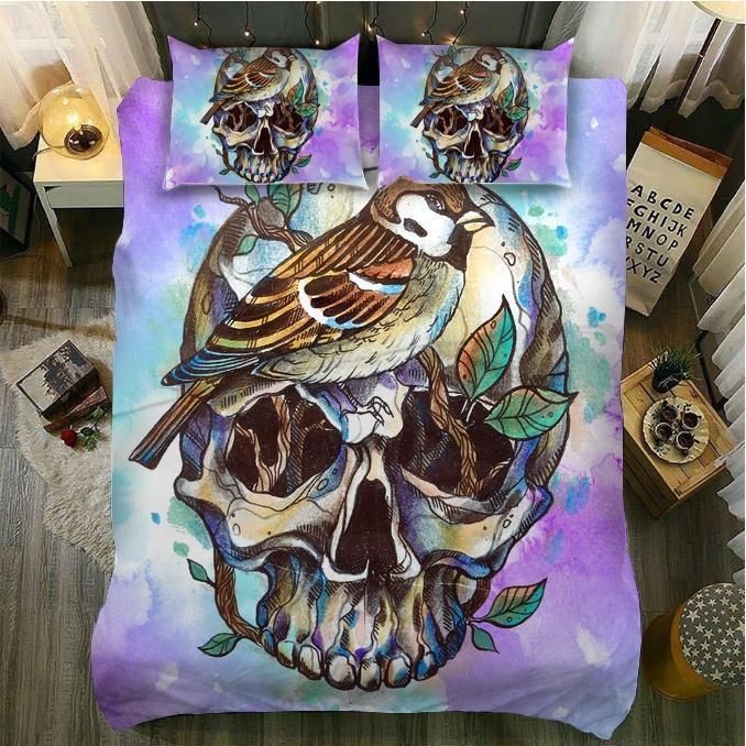 Sparrow Skull Bedding Set