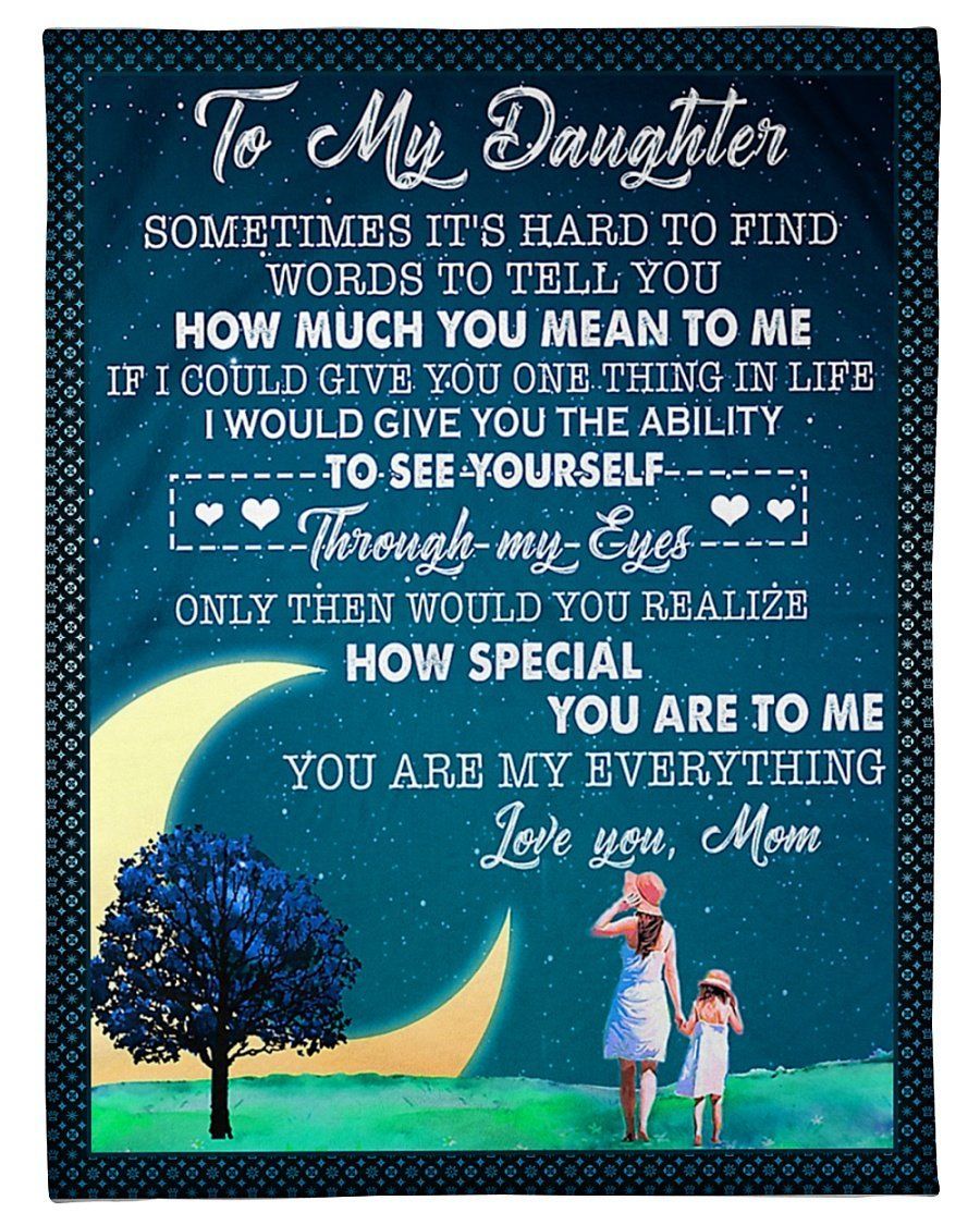 Special Blanket For Daughter Take Me To The Moon Fleece Blanket Fleece Blanket