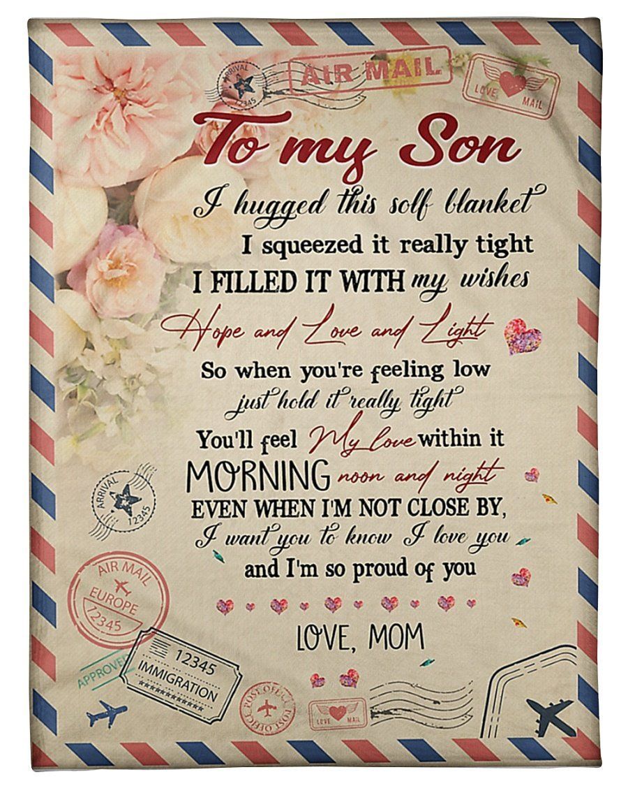 Special Blanket For Son I Filled It With My Wishes Fleece Blanket Fleece Blanket