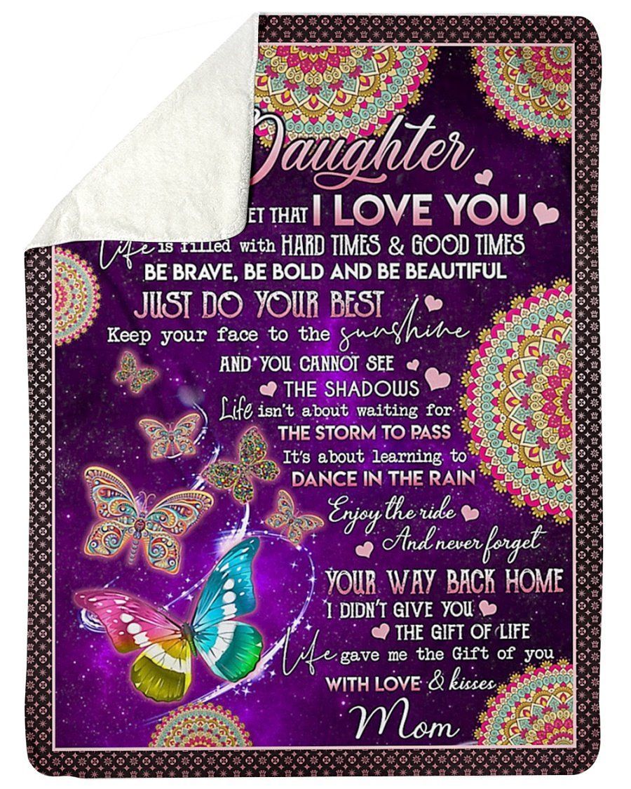 Special Fleece Blanket For Daughter Remember Your Way Back Home Sherpa Blanket