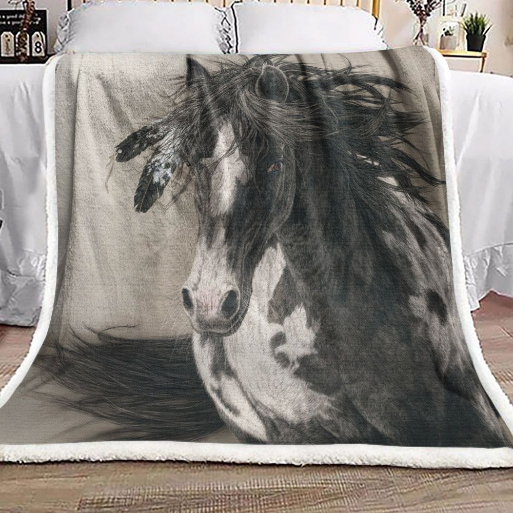 Special Horse Sherpa Fleece Blanket
