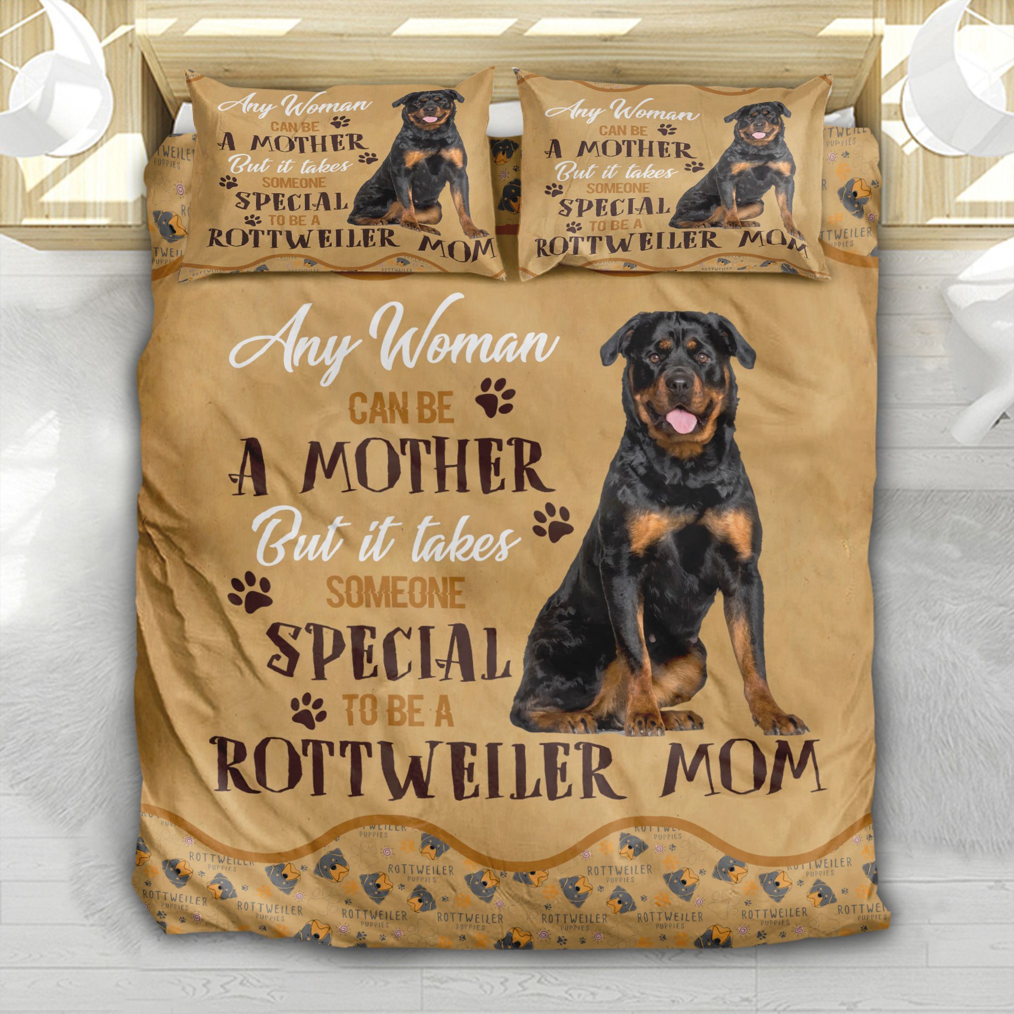Special Rottweiler Dog Mommy Bedding Set