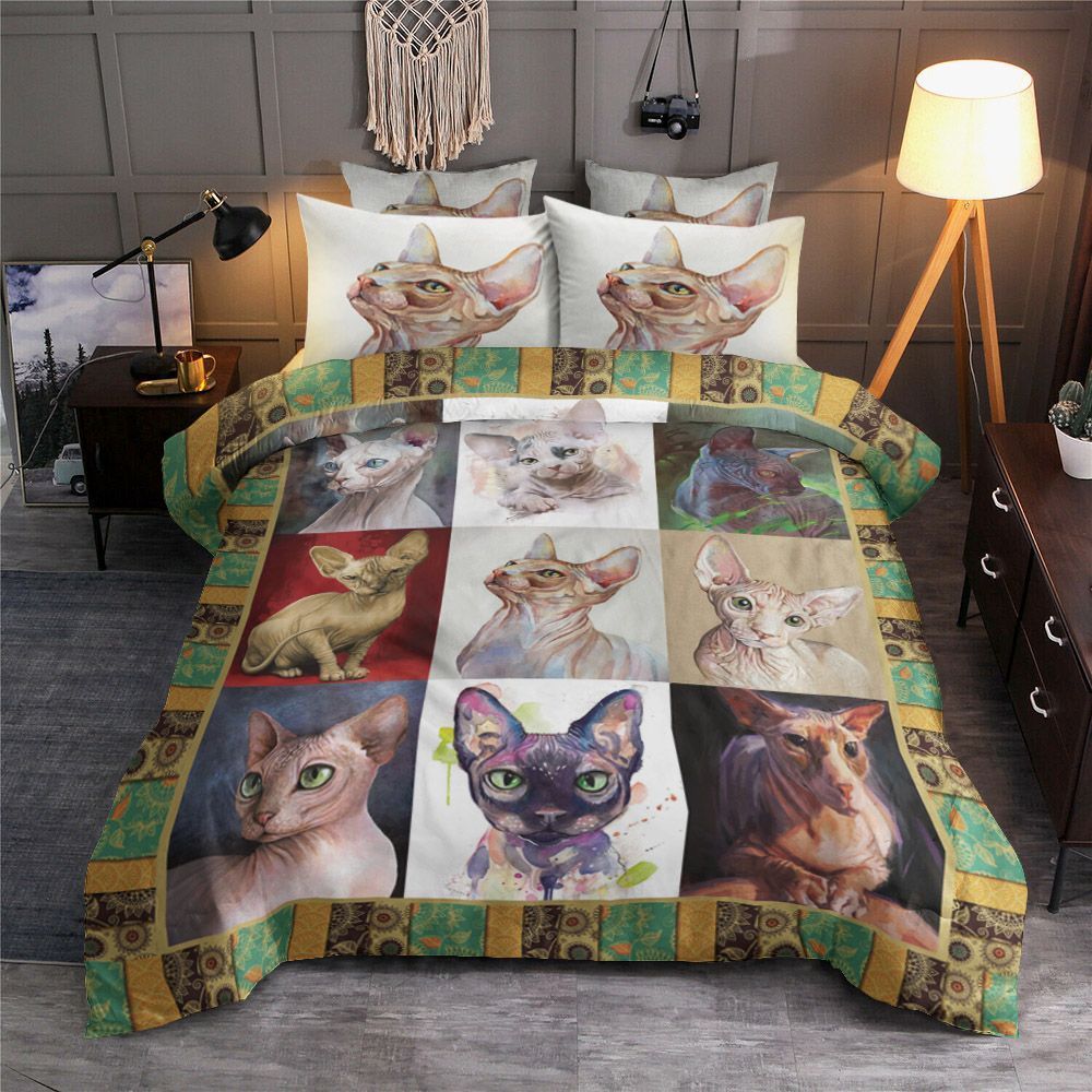 Sphinx Cat Painting Color Collection Bedding Set