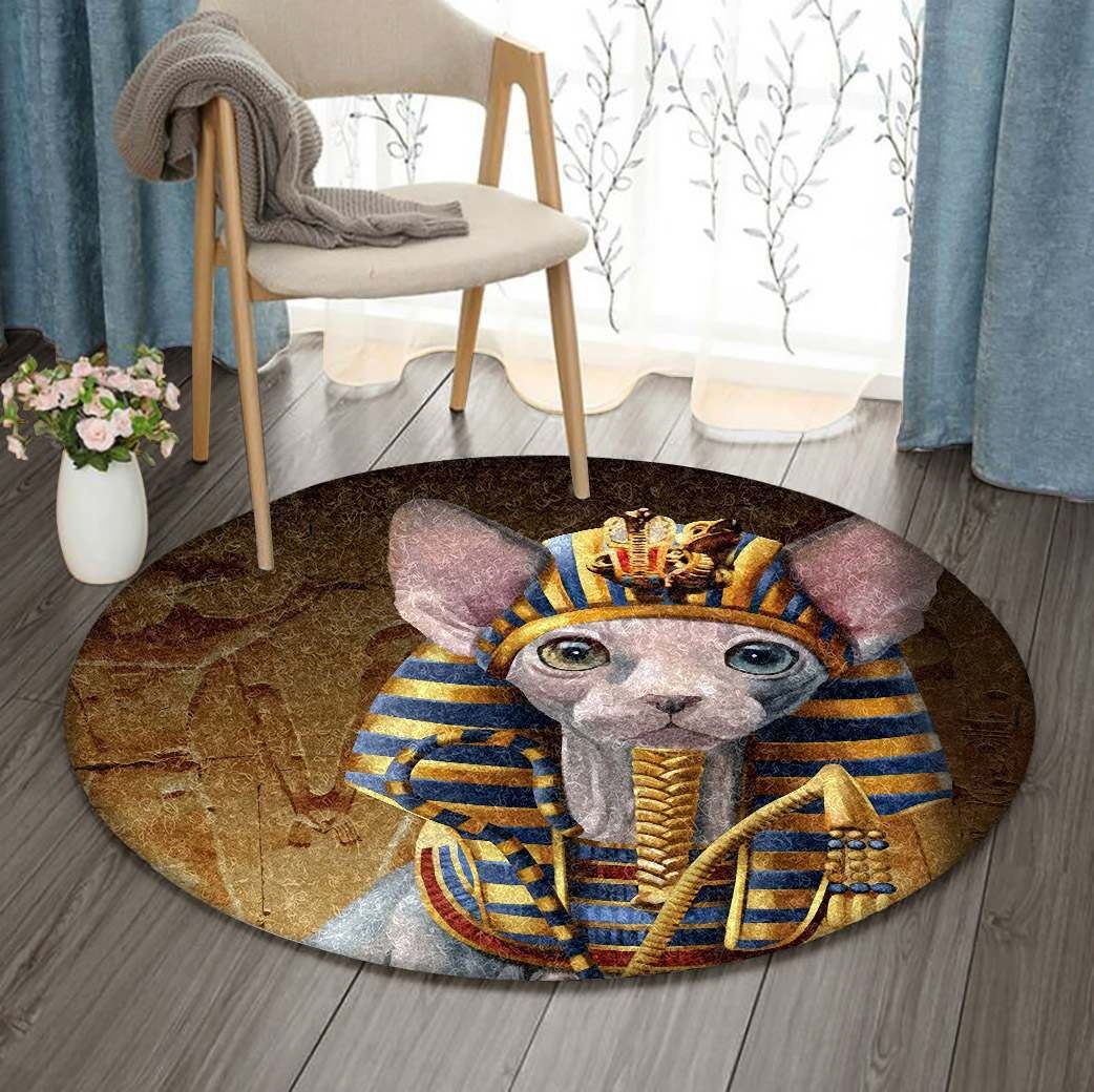Sphynx Cat Round Carpet