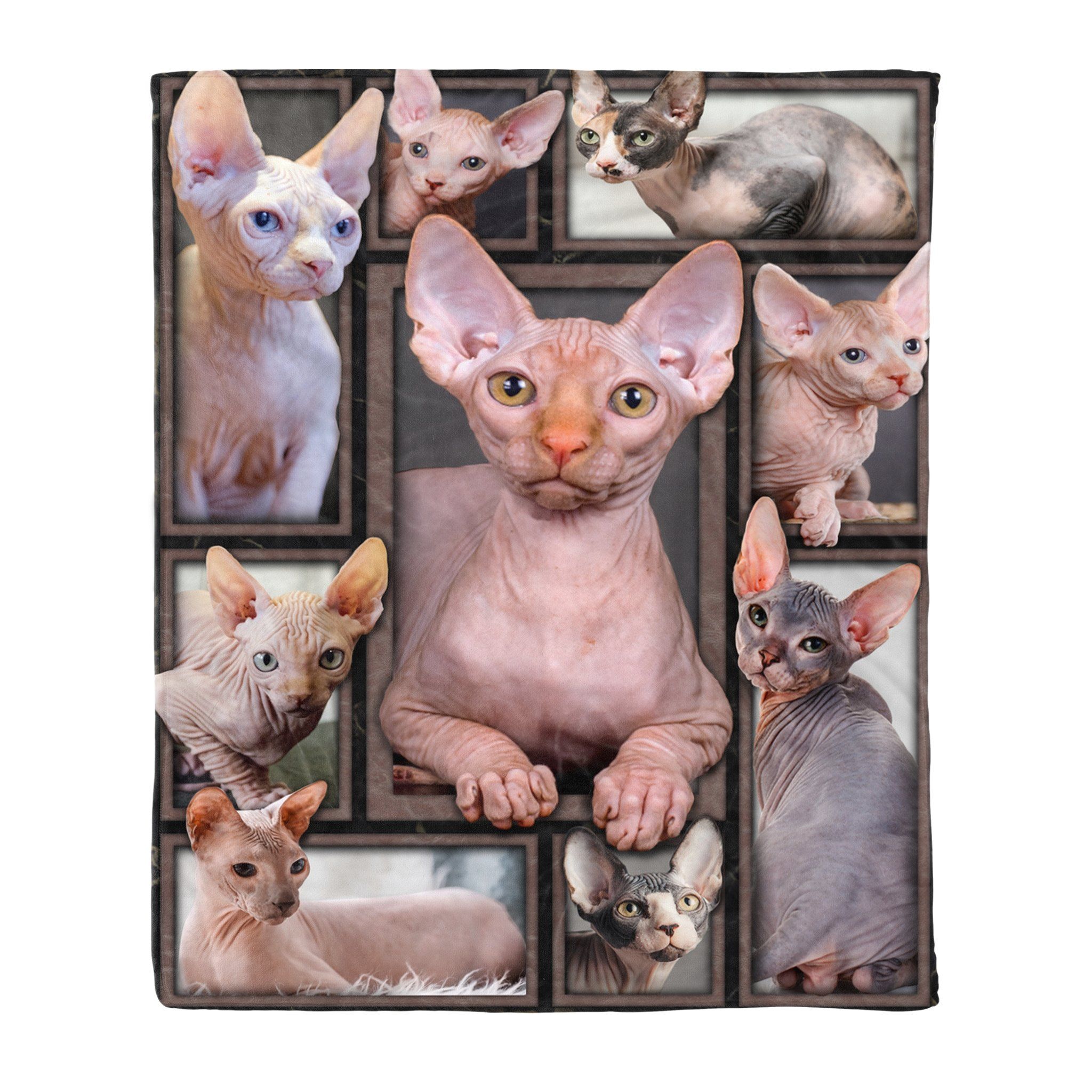 Sphynx cat Fleece Blanket