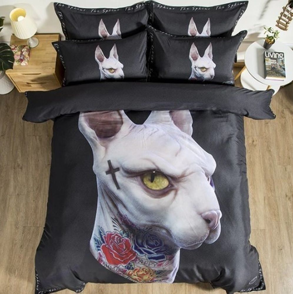 Sphynx Cat Tattoo Bedding Set