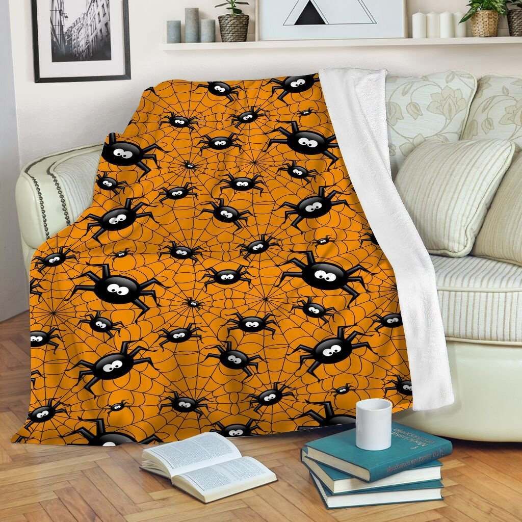 Spider Halloween Sherpa Fleece Blanket