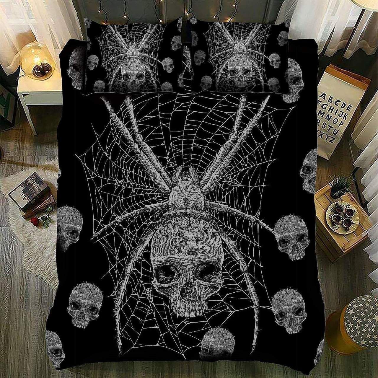 Spider Skull Bedding Set
