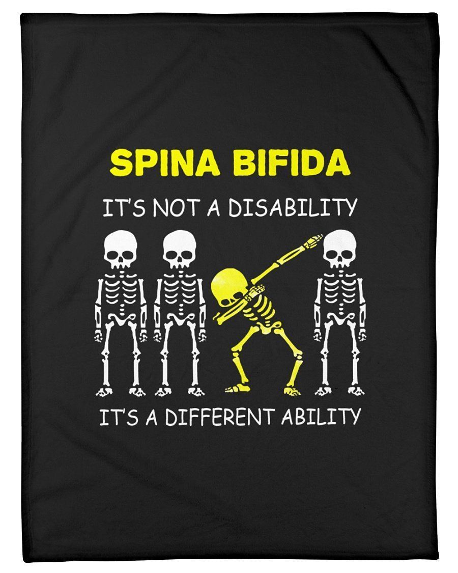 Spina Bifida Funny Design Gift For Friends Fleece Blanket