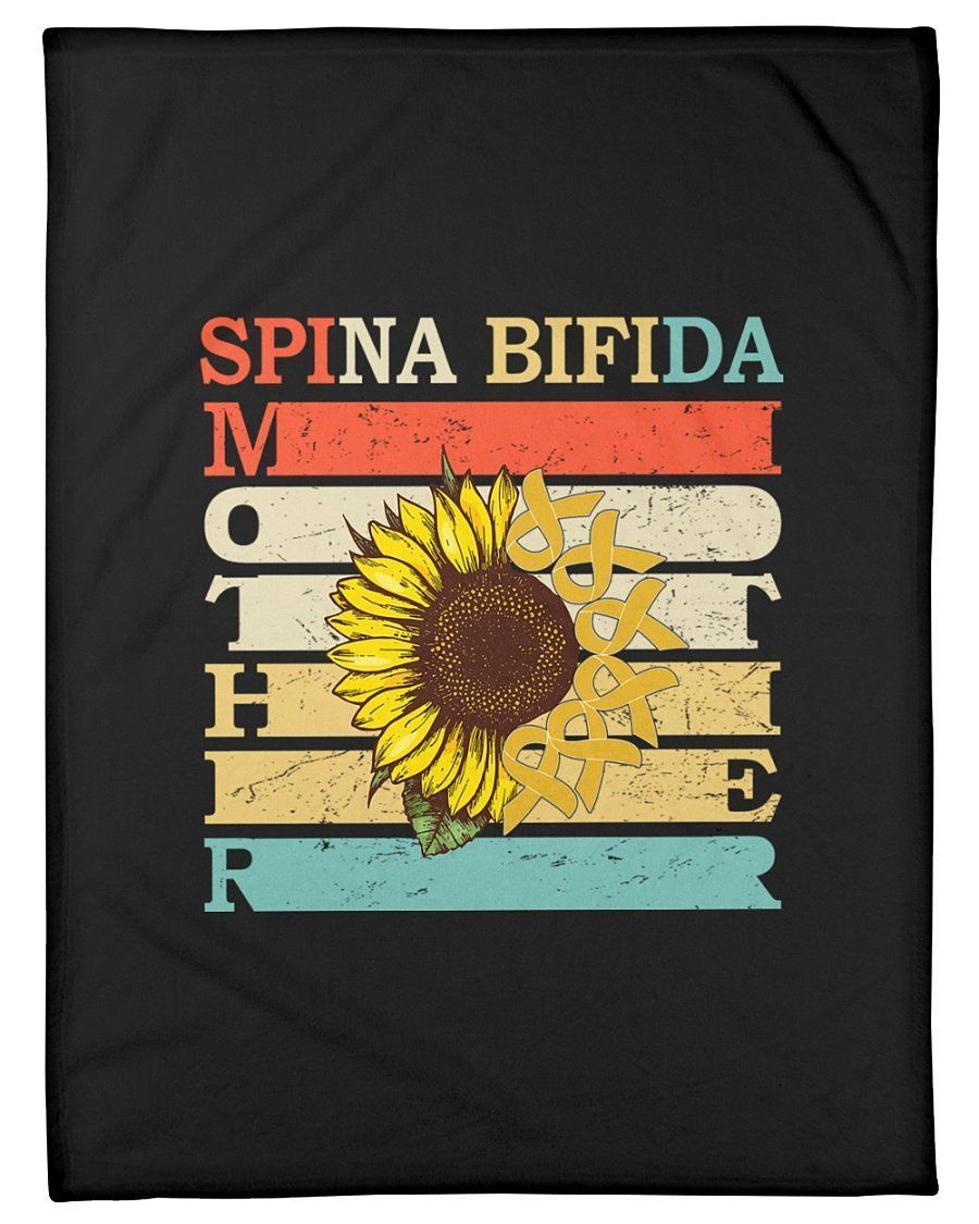 Spina Bifida Mother Art Meaningful Present For Family Fleece Blanket