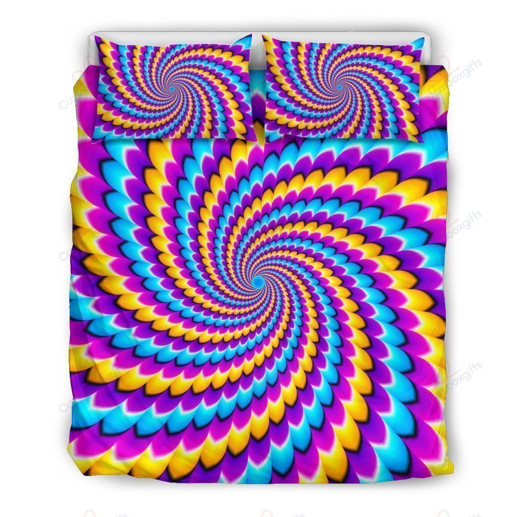 Spiral Colors Moving Optical Illusion Bedding Set