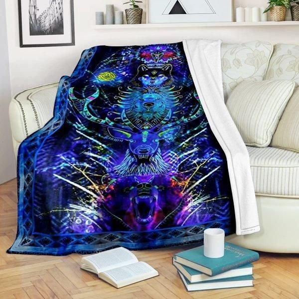 Spirit Animals Sherpa Fleece Blanket