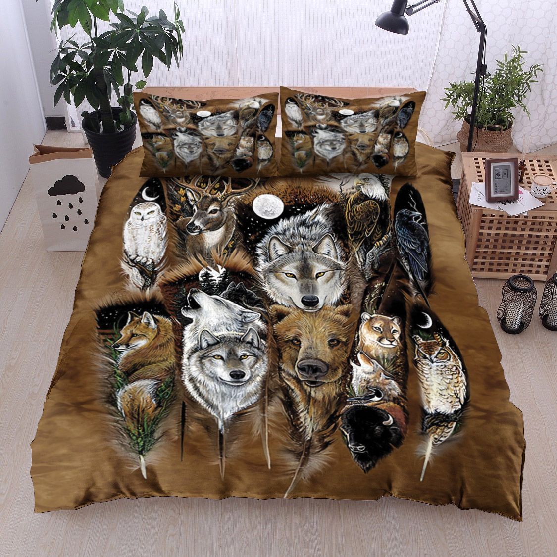 Spirit Animals Native American Bedding Set