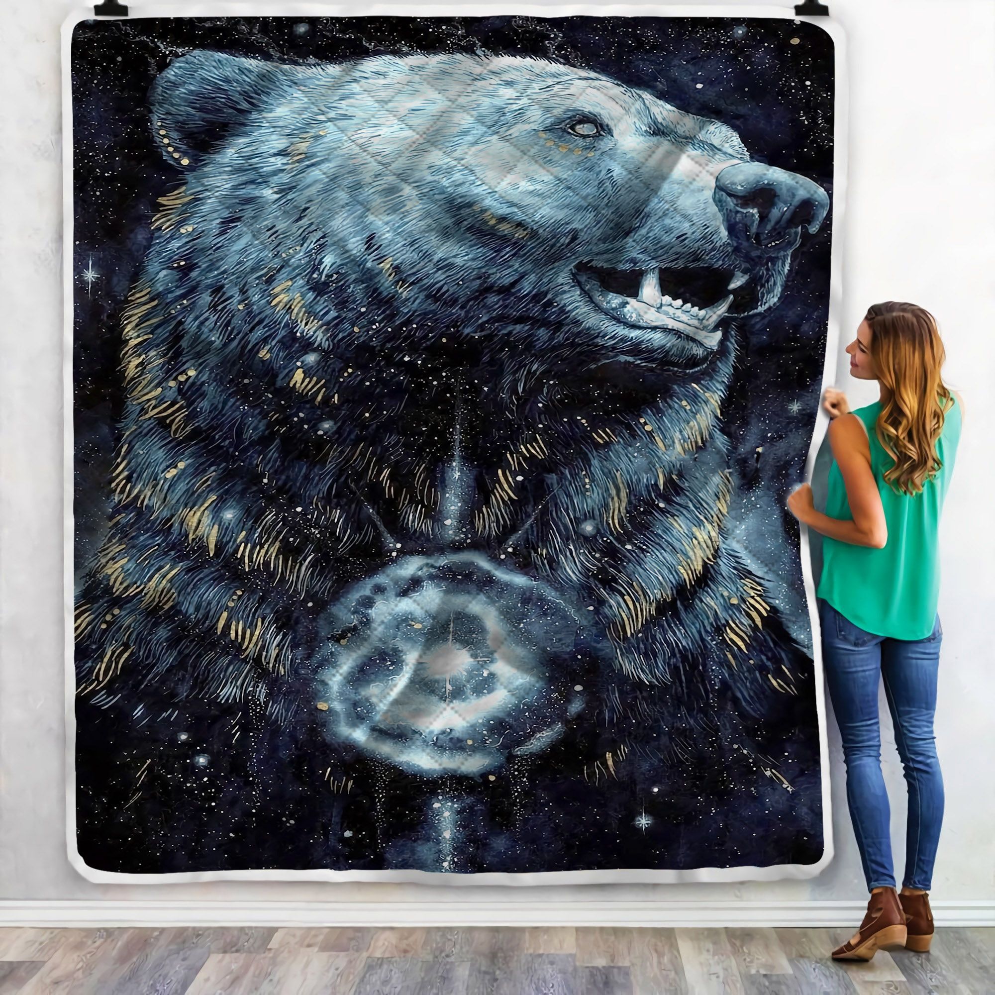 Spirit Bear Sherpa Fleece Blanket