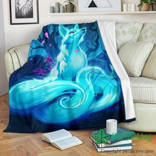 Spirit Fox Sherpa Fleece Blanket