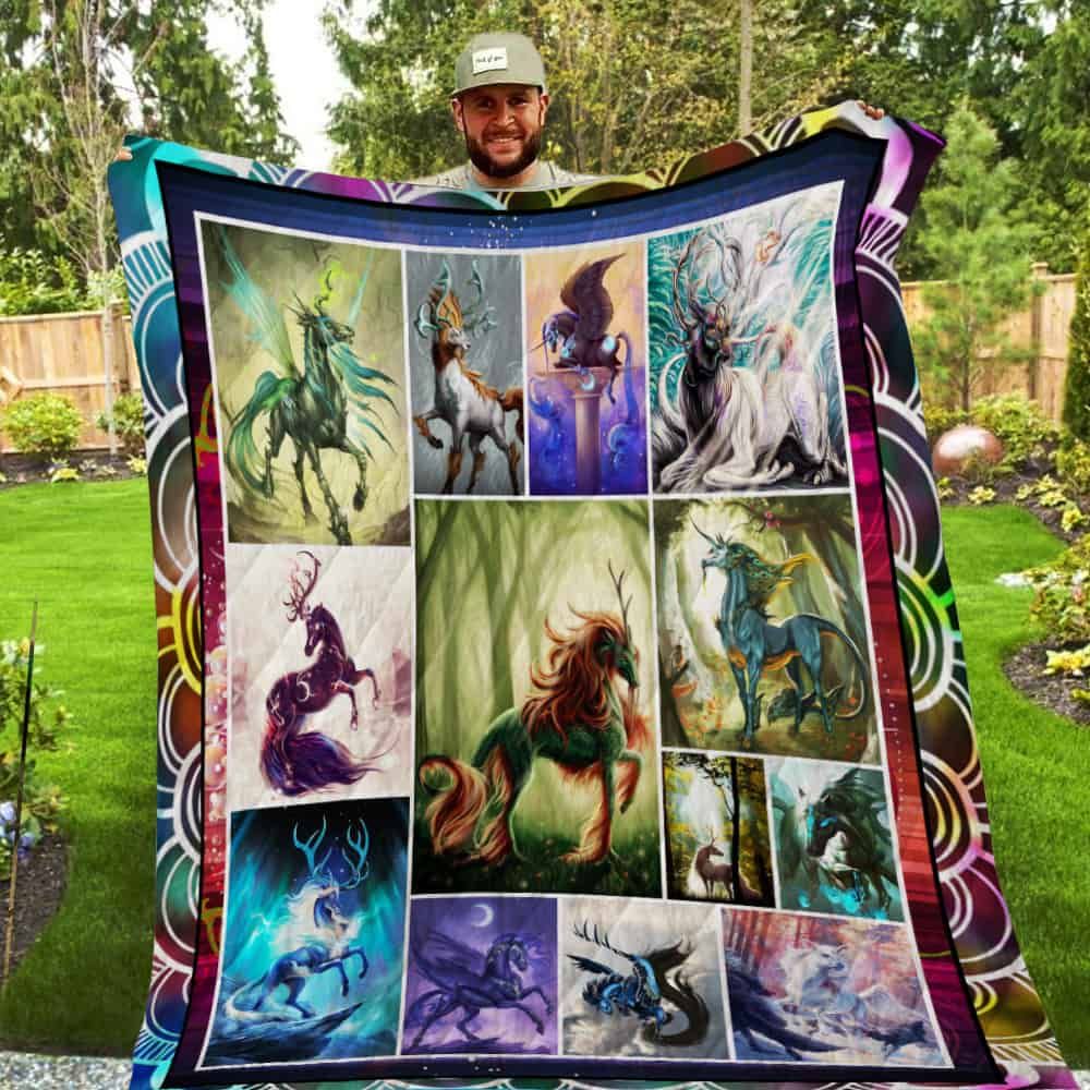 Spirit Unicorn Quilt Blanket 1103 P34 Dhc1312253Dd