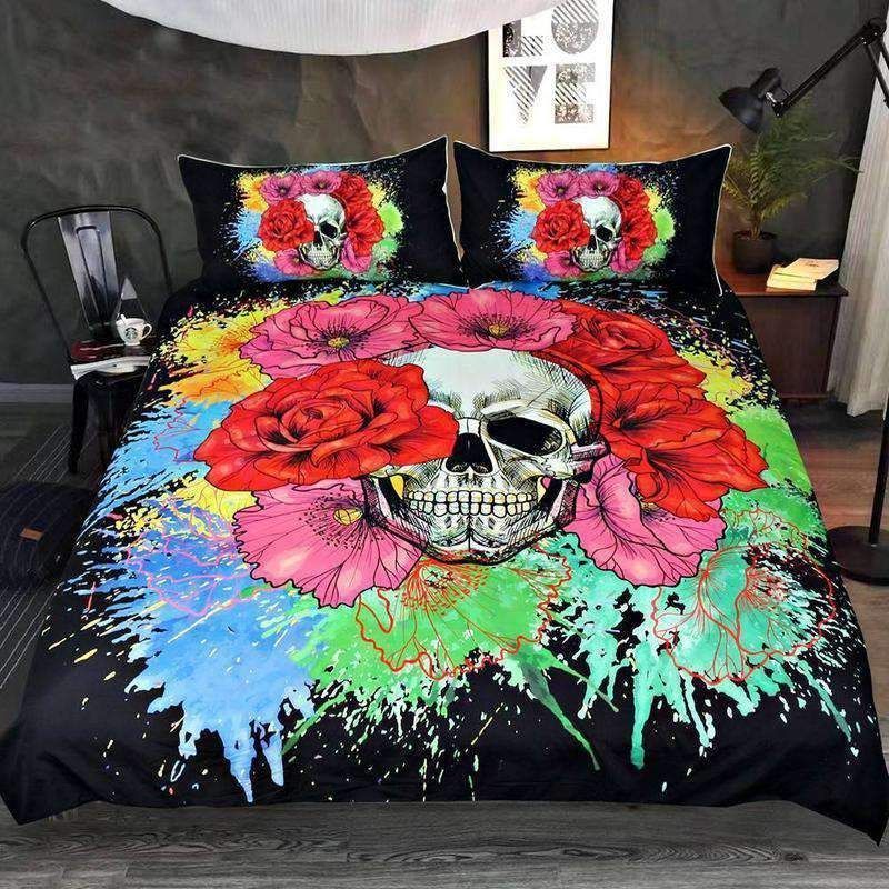 Splash Skull Bedding Set