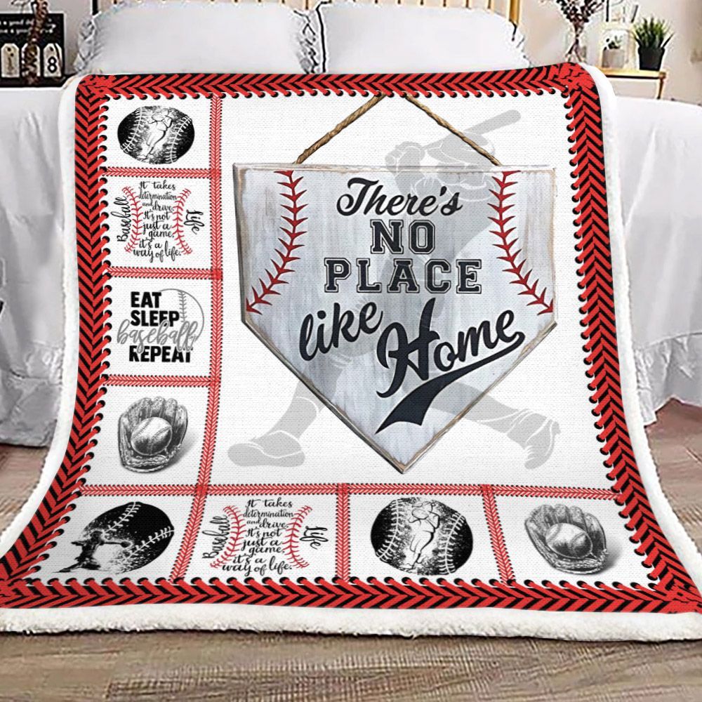 Sports Love Baseball Sherpa Fleece Blanket