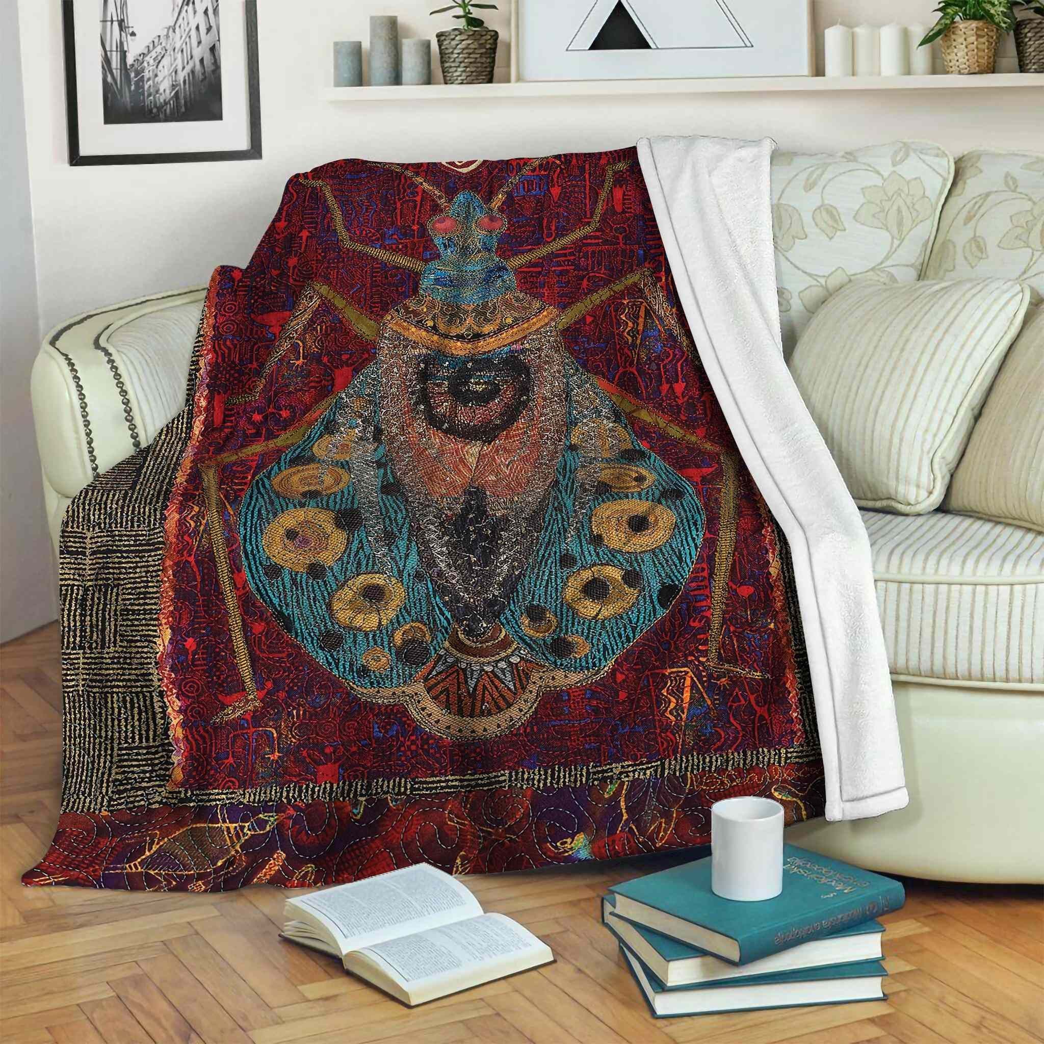 Spotlight Beetle Sherpa Fleece Blanket