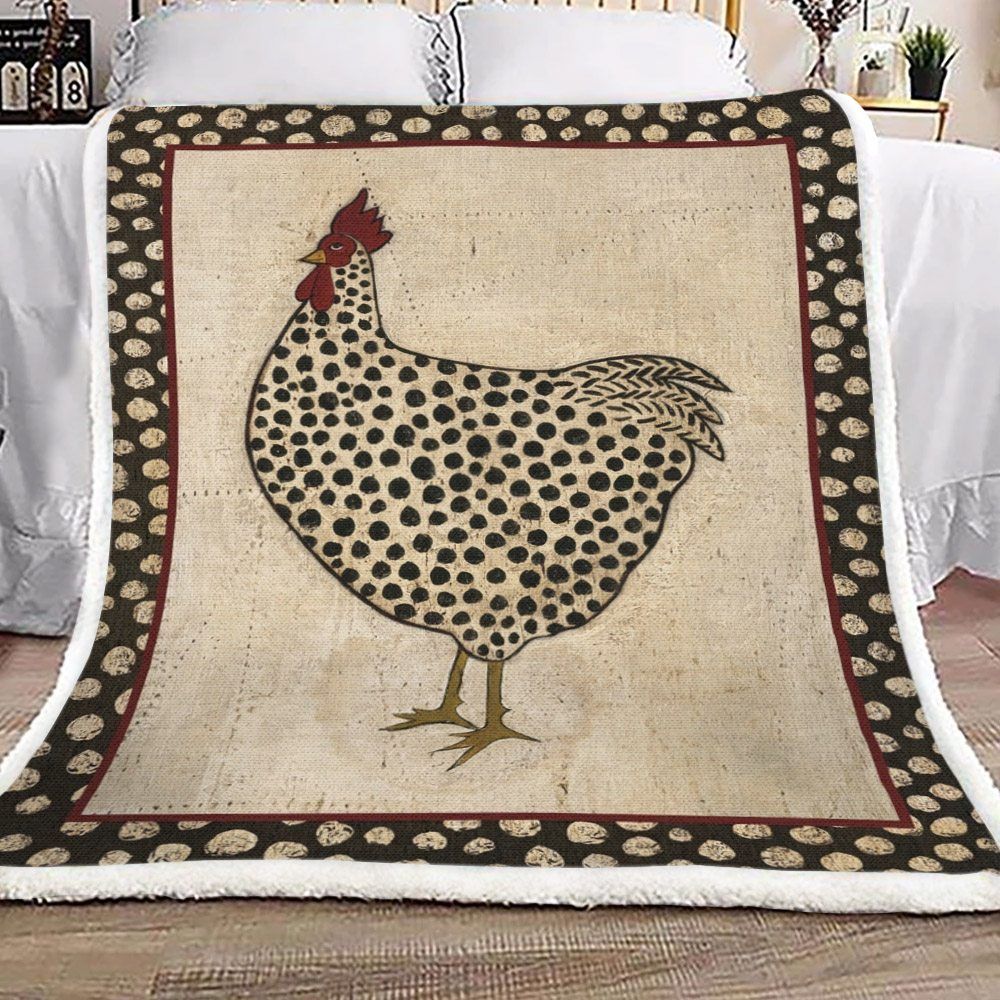 Spotted Chicken Sherpa Fleece