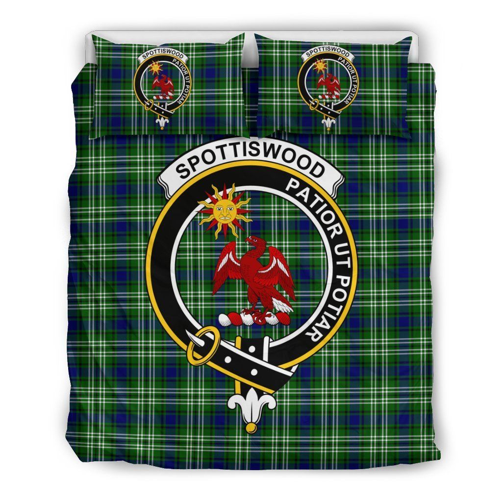 Spottiswood Tweedside Clan Badge Tartan Bedding Set